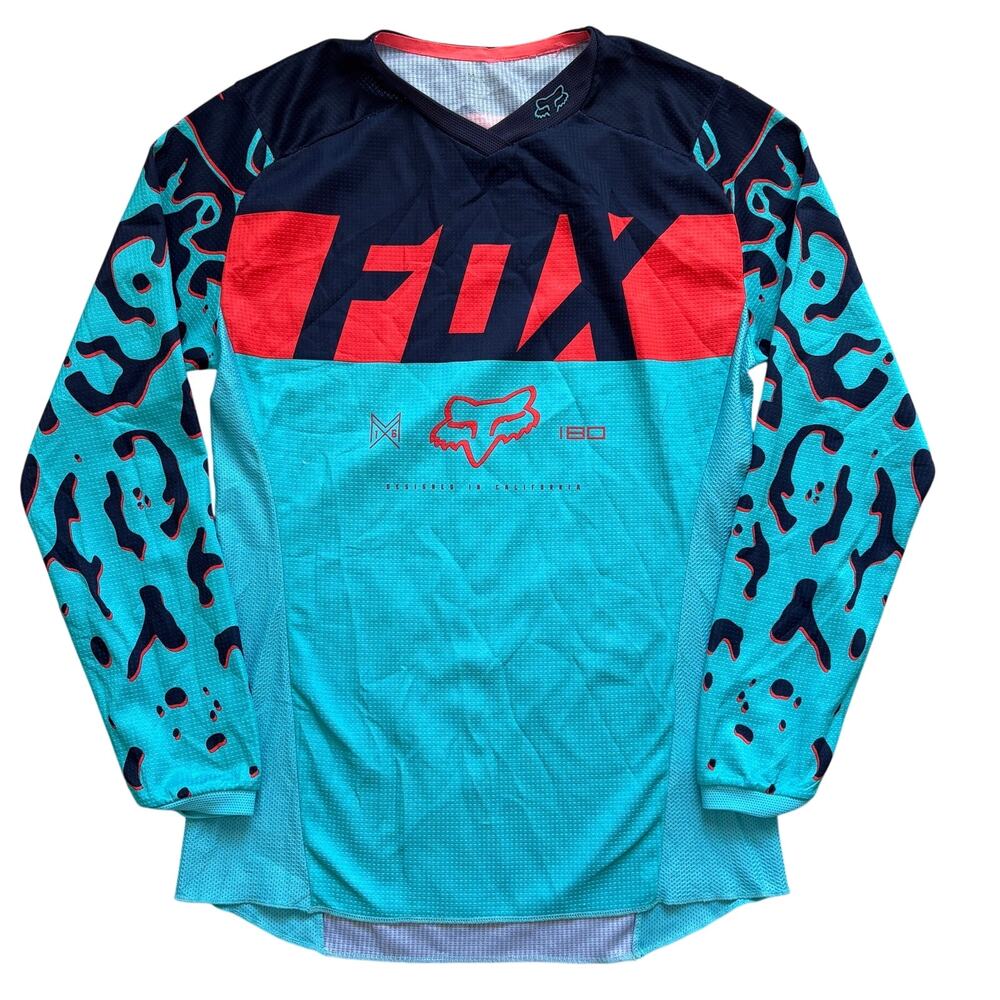 Fox Racing 180 Ladies Long Sleeve Jersey Motocross Dirt Bike Blue Orange